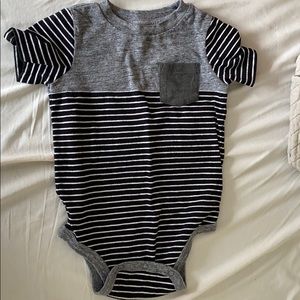 Striped boys onesie